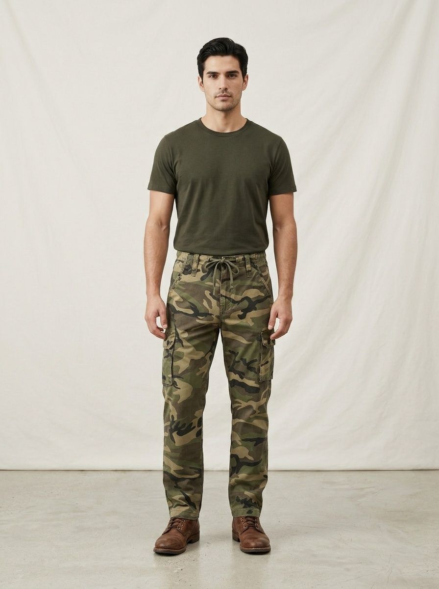 Straight Fit Outdoor Tactical Men's Cargo Pants for Casual Wear