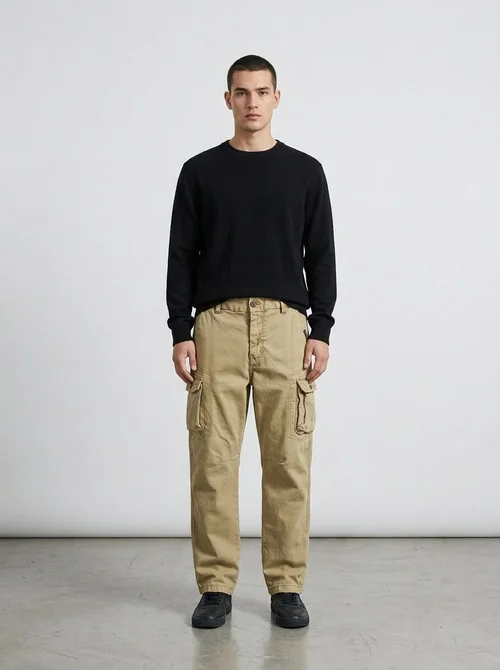 Relaxed Fit Stretch Men's Cargo Pants for Casual Athletic Wear