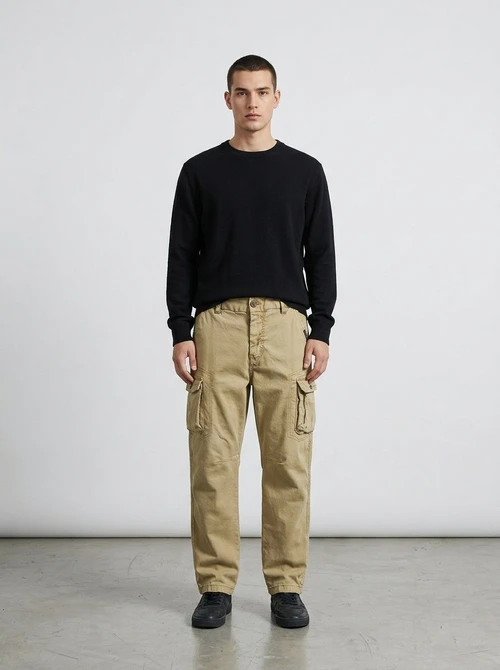 Relaxed Fit Stretch Men's Cargo Pants for Casual Athletic Wear