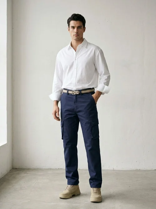 Vintage Multi-Pocket Outdoor Men's Cargo Pants for Casual Wear