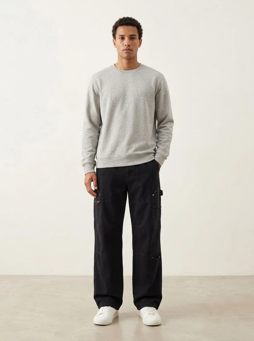 Wide-Leg Multi-Pocket Men's Cargo Pants for Outdoor Casual Wear