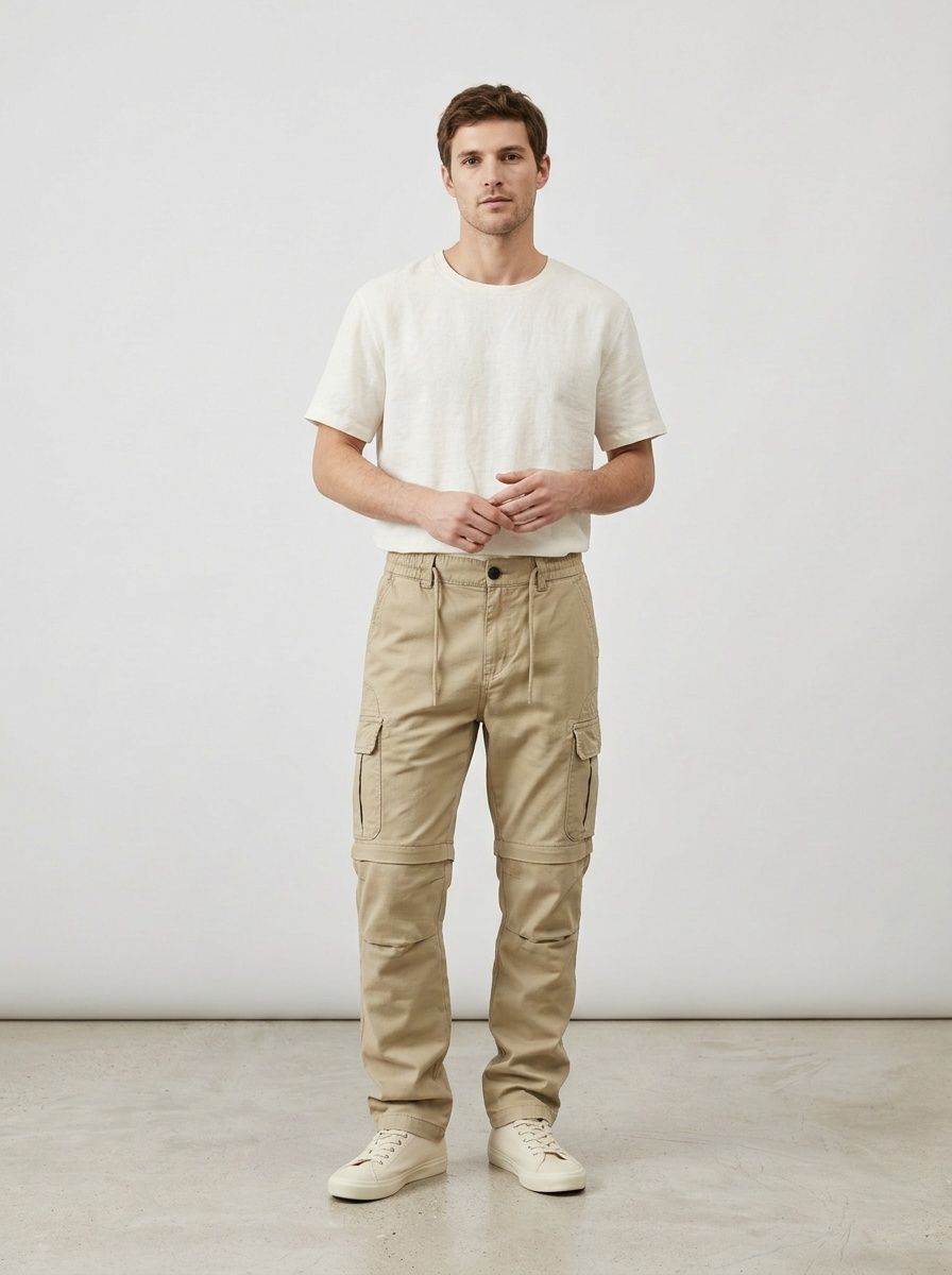 Straight Fit Tactical Multi-Pocket Men's Cargo Pants for Outdoor Casual Wear