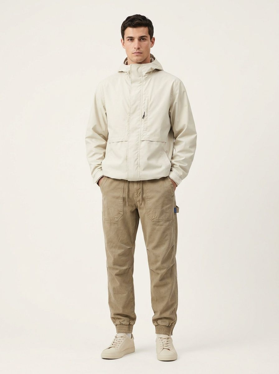 Pantalones cargo vintage de corte relajado para hombre, ideales para uso casual al aire libre.