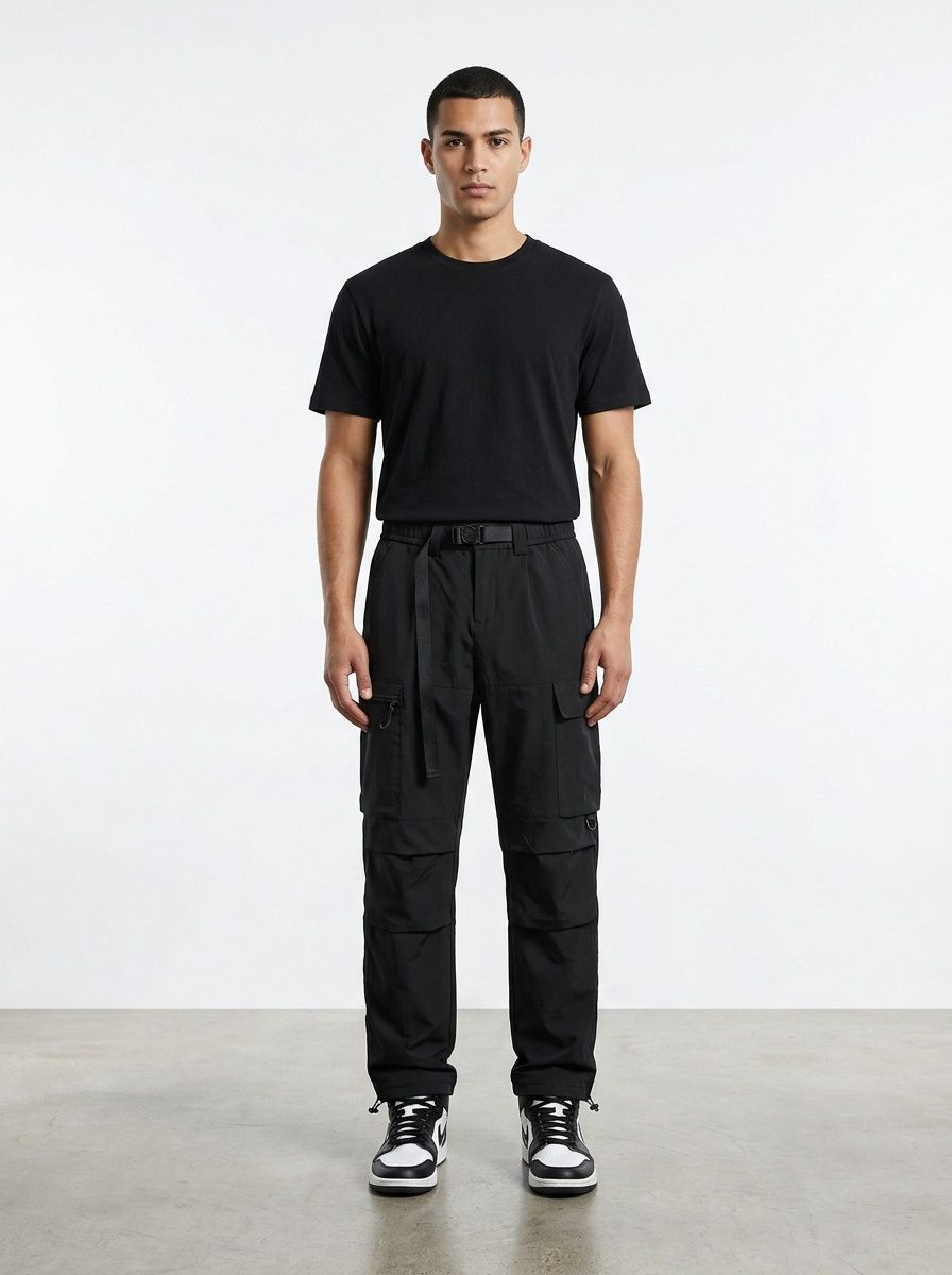 Functional Wide-Leg Multi-Pocket Men's Cargo Pants for Casual Wear