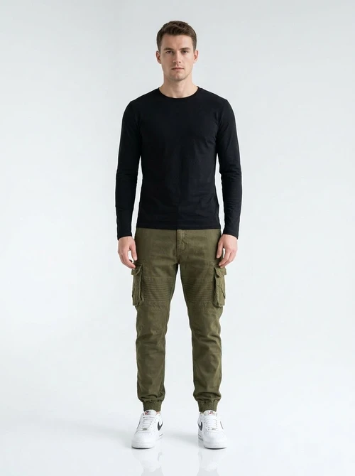 Relaxed Fit Vintage Multi-Pocket Men's Jogger Cargo Pants