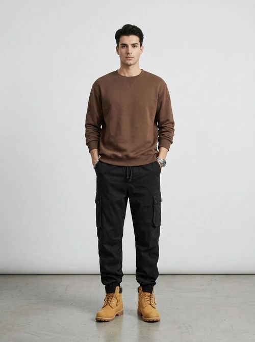 Multi-Pocket Vintage Military Style Men's Cargo Pants for Casual Wear