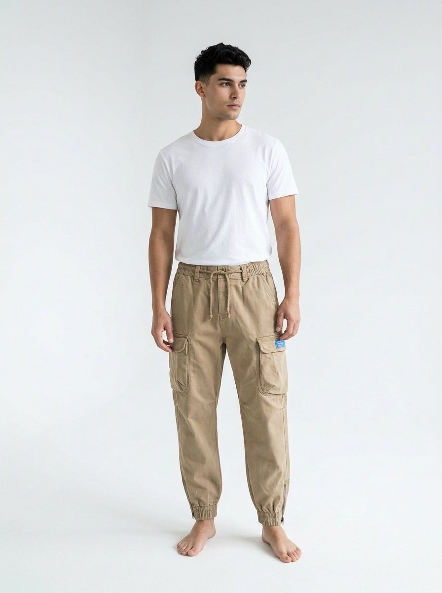 Athletic Tapered Fit Men's Cargo Pants for Summer Outdoor Casual Wear