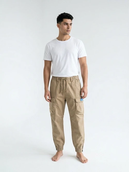 Athletic Tapered Fit Men's Cargo Pants for Summer Outdoor Casual Wear