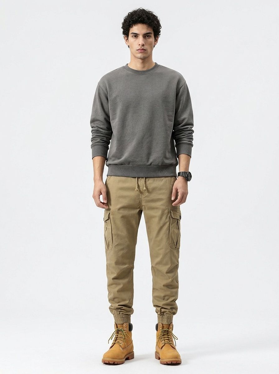 Stretch Fit Retro Men's Cargo Pants for Versatile Outdoor Wear