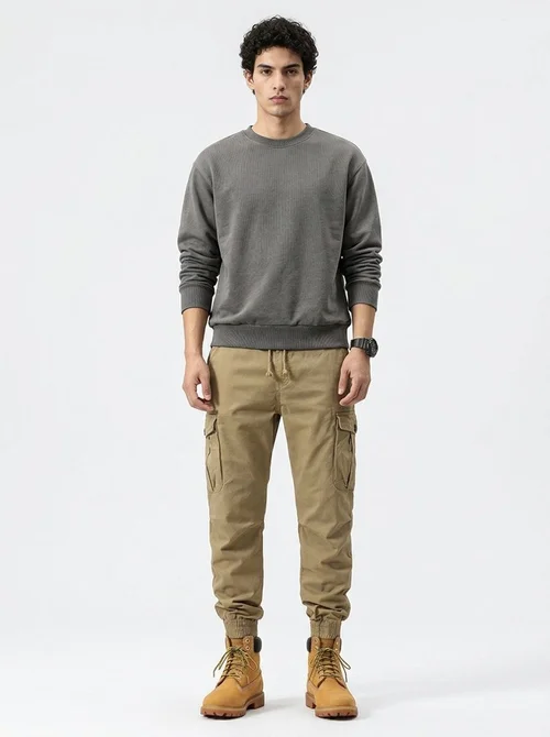 Stretch Fit Retro Men's Cargo Pants for Versatile Outdoor Wear