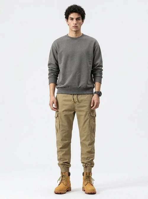 Stretch Fit Retro Men's Cargo Pants for Versatile Outdoor Wear