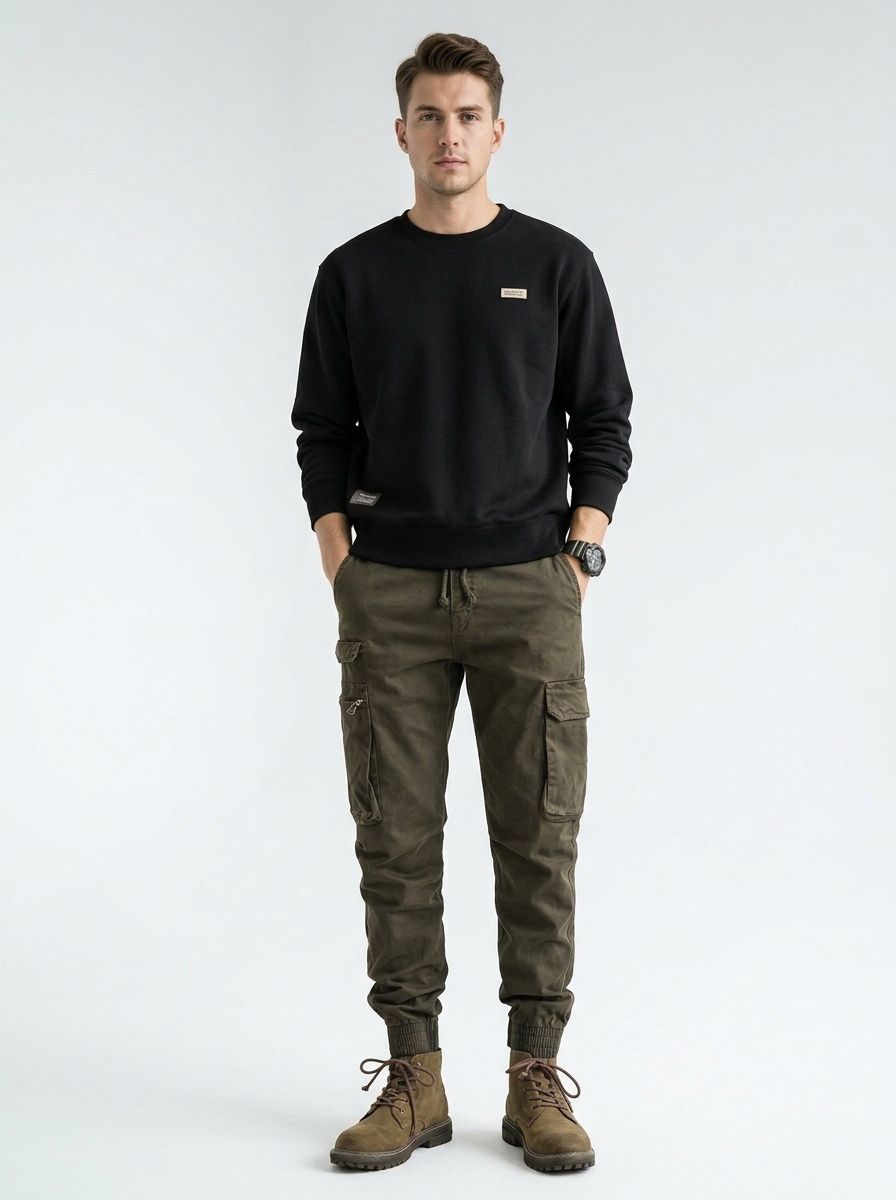 Vintage Outdoor Athletic Tapered Men's Cargo Pants with Stretch Fit