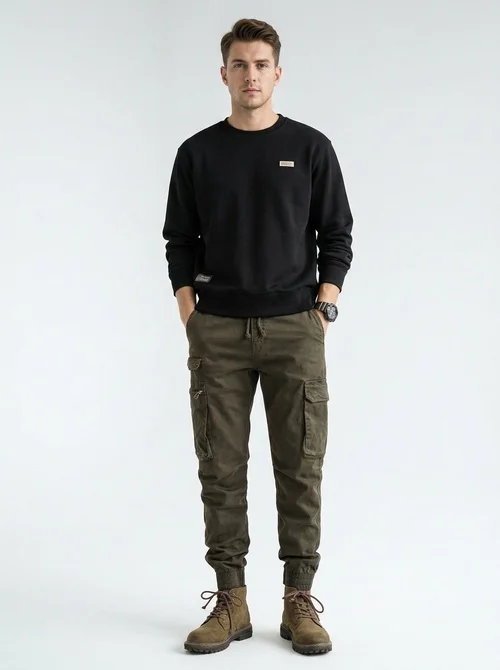 Vintage Outdoor Athletic Tapered Men's Cargo Pants with Stretch Fit