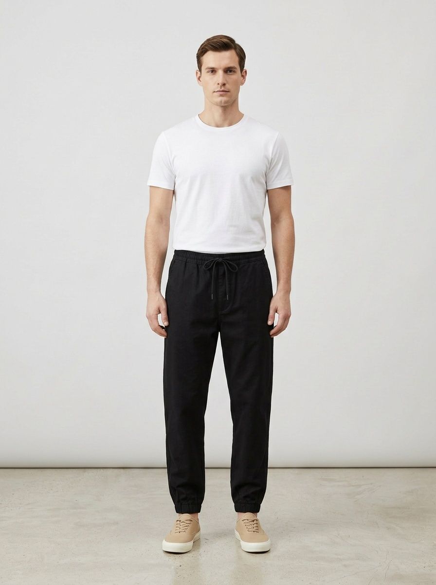 Drawstring Waist Lightweight Stretch Men's Cargo Pants for Casual Wear