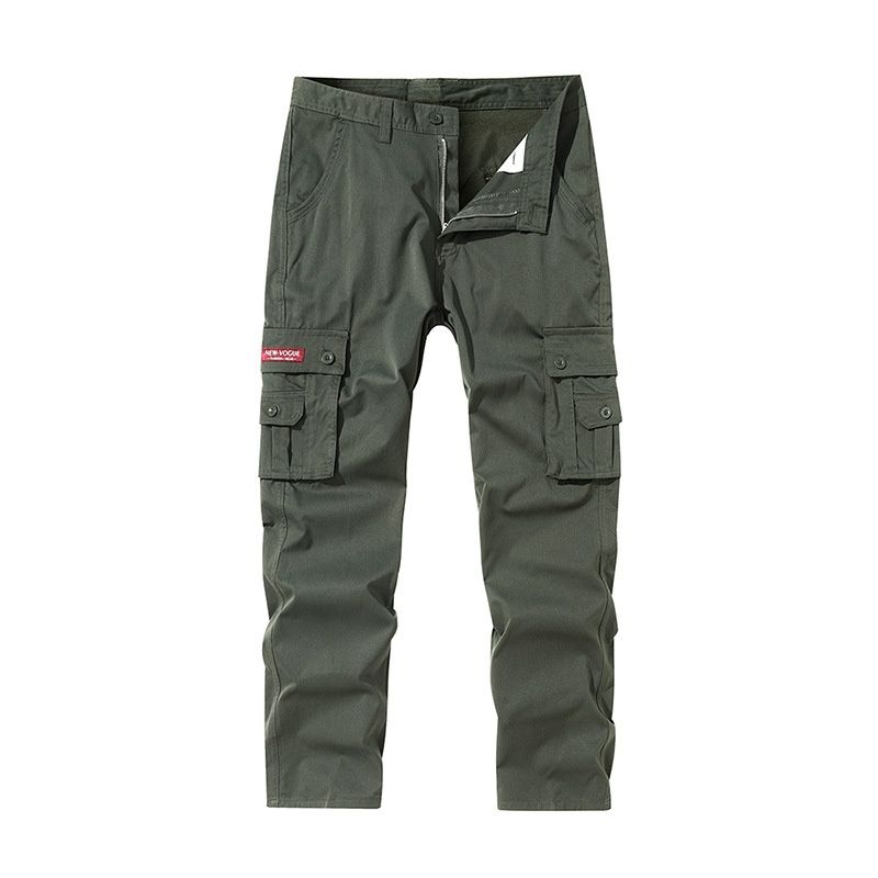 Pantalon cargo pour homme à jambes droites et poches multiples, idéal pour un style décontracté.