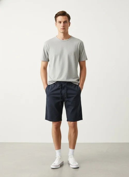 Relaxed Fit Drawstring Summer Athletic Men's Cargo Shorts