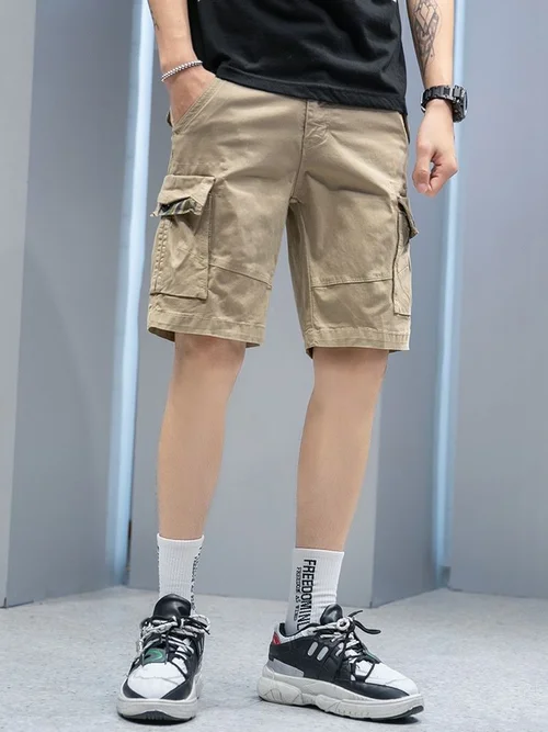 Multi-Pocket Relaxed Fit Men's Cargo Shorts for Summer Casual Wear
