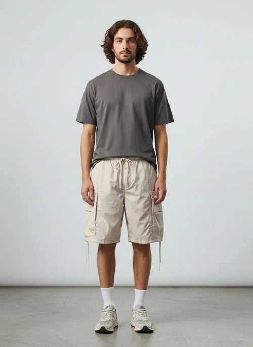 Vintage Straight Fit Loose Men's Casual Cargo Shorts for Summer