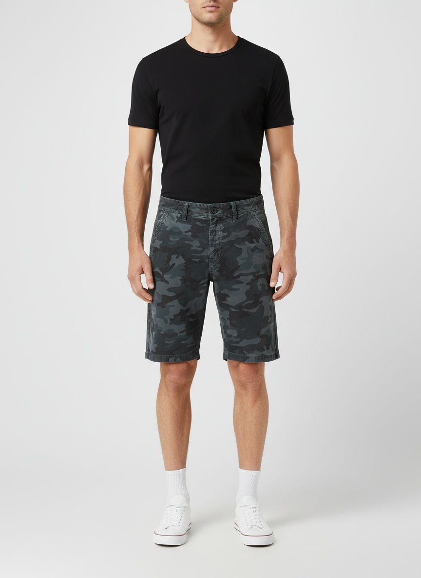 Camouflage Street Style Men's Cargo Shorts for Summer Casual Wear