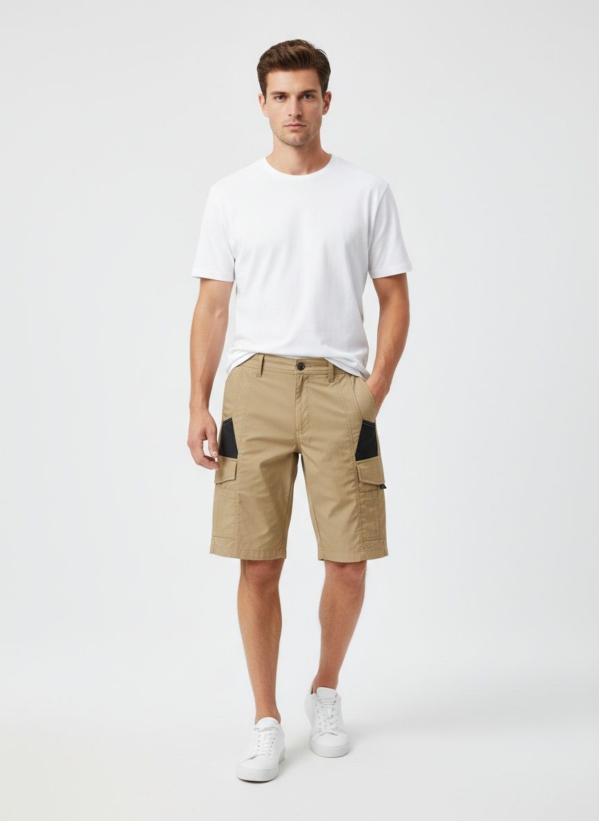 Relaxed Fit Simple Outdoor Summer Men's Cargo Shorts