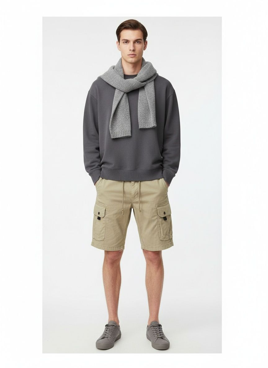 Relaxed Fit Vintage Straight Leg Men's Cargo Shorts for Summer Casual Wear