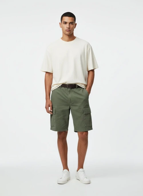 Camouflage Loose Fit Men's Cargo Shorts for Summer Casual Wear