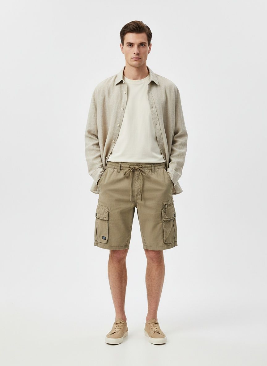 Simple Multi-Pocket Men's Shorts for Summer Casual Wear