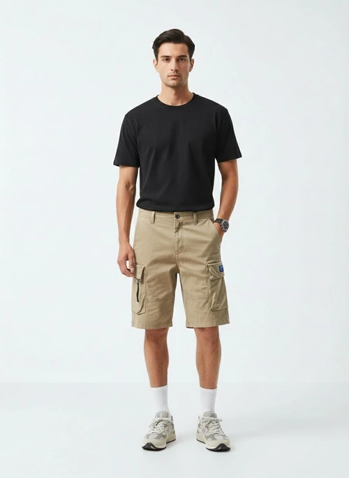 Relaxed Fit Multi-Pocket Men's Cargo Shorts for Casual Wear