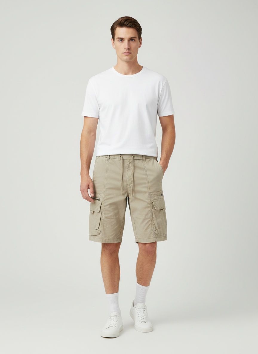 Relaxed Fit High Street Men's Cargo Shorts for Casual Summer Wear