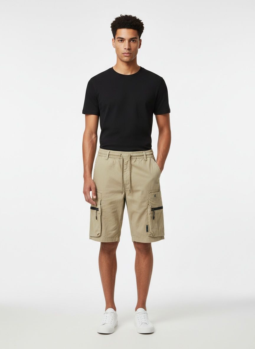 Straight Fit Summer Athletic Men's Cargo Shorts