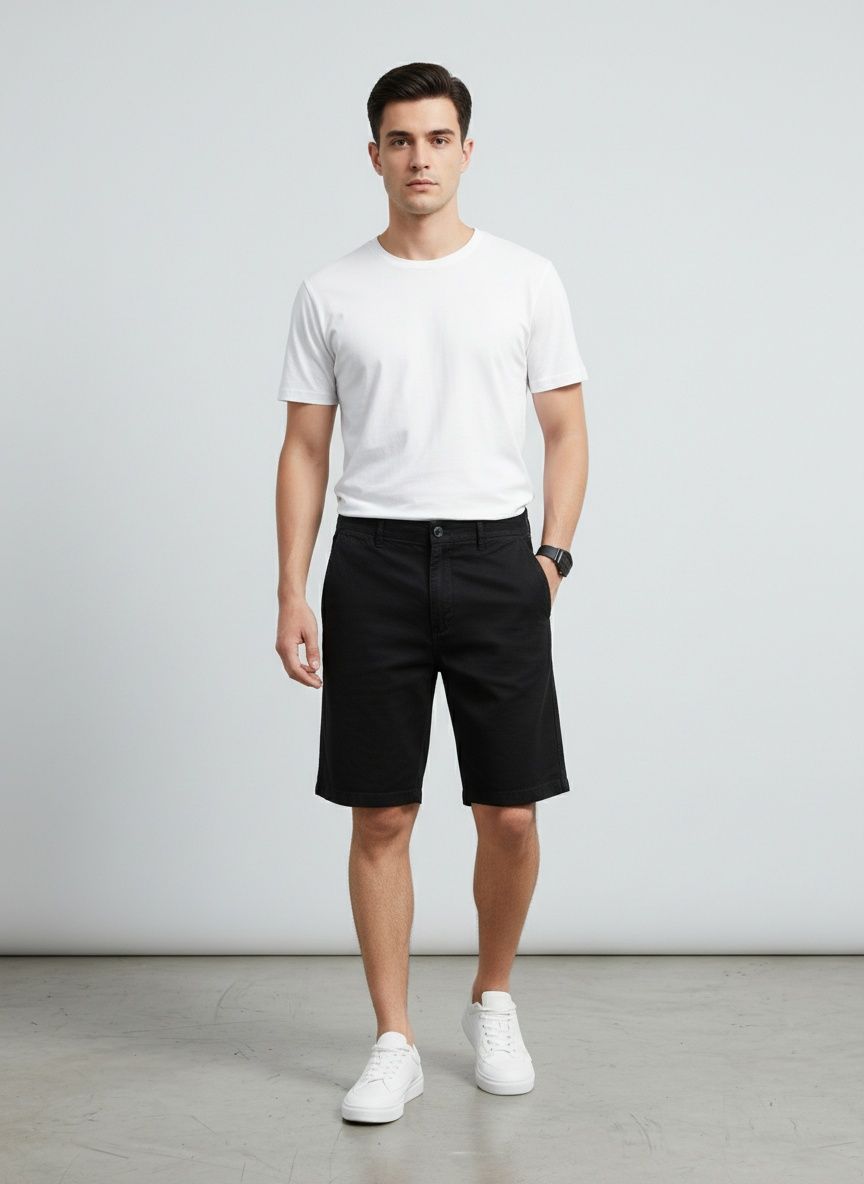 Pantalones cortos cargo vintage de corte relajado para hombre, ideales para actividades al aire libre en verano.