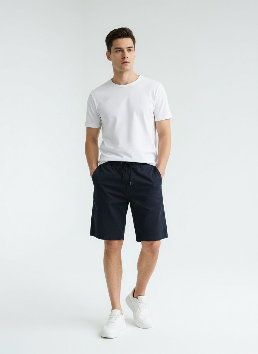 Pantalones cortos cargo vintage de corte relajado para hombre, ideales para actividades al aire libre en verano.