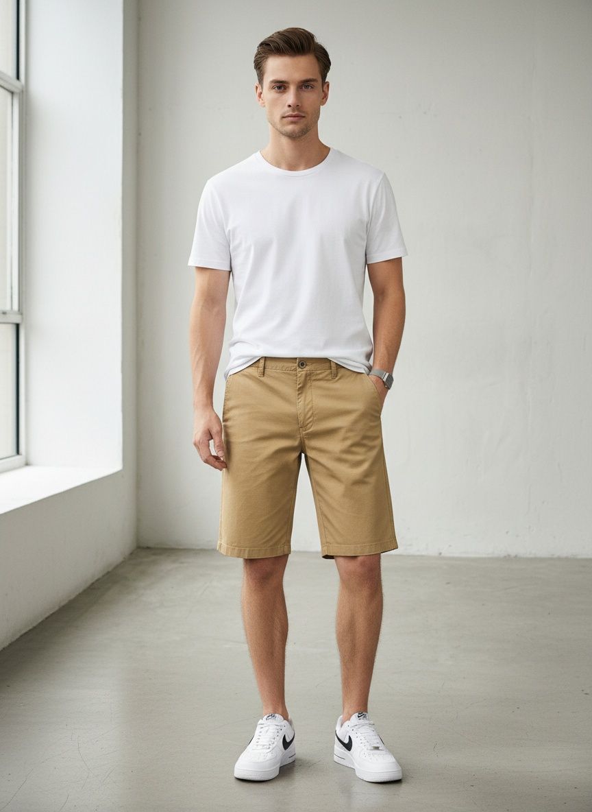Stretch Fit Outdoor Men's Cargo Shorts for Summer Casual Wear