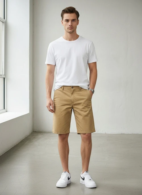 Pantalones cortos cargo elásticos para hombre para exteriores, para uso informal de verano