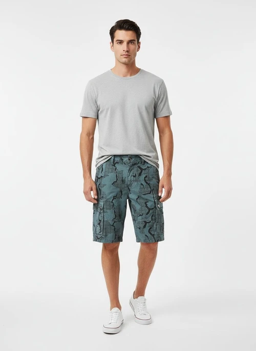 Patterned Design Summer Casual Men's Cargo Shorts