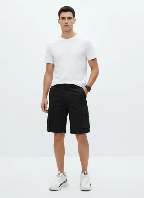 Loose Fit Multi-Pocket Men's Cargo Shorts for Outdoor Casual Wear