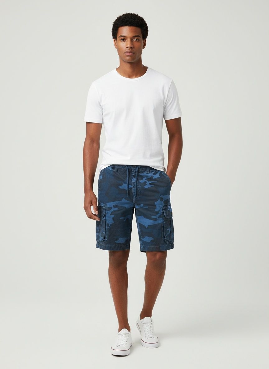 Leichte Herren-Cargoshorts im Tarnmuster für Outdoor-Aktivitäten im Sommer