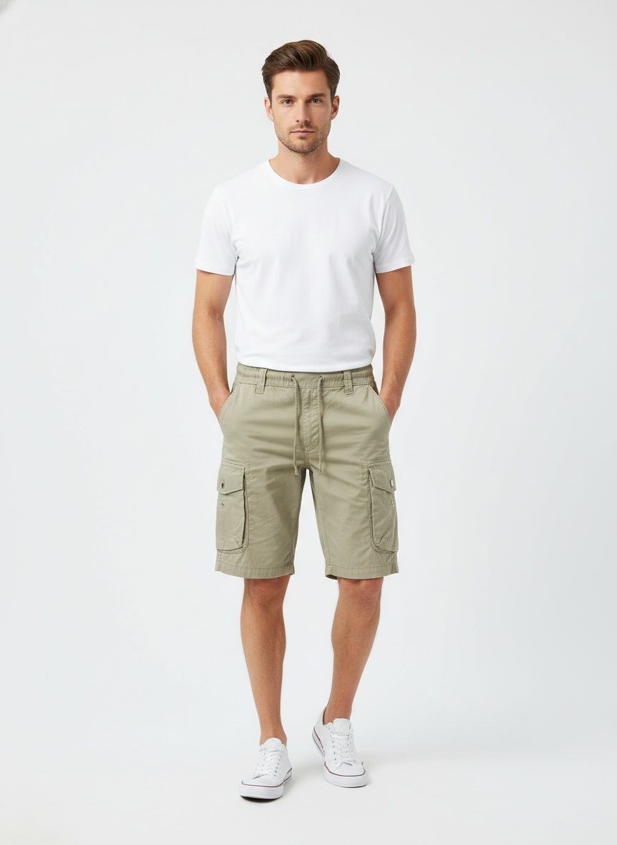 Vintage-inspirierte Cargoshorts für Herren mit vielen Taschen – ideal für sommerliche Outdoor-Aktivitäten
