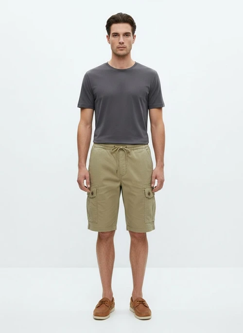 Short cargo d'été décontracté pour homme, coupe rétro, style relax