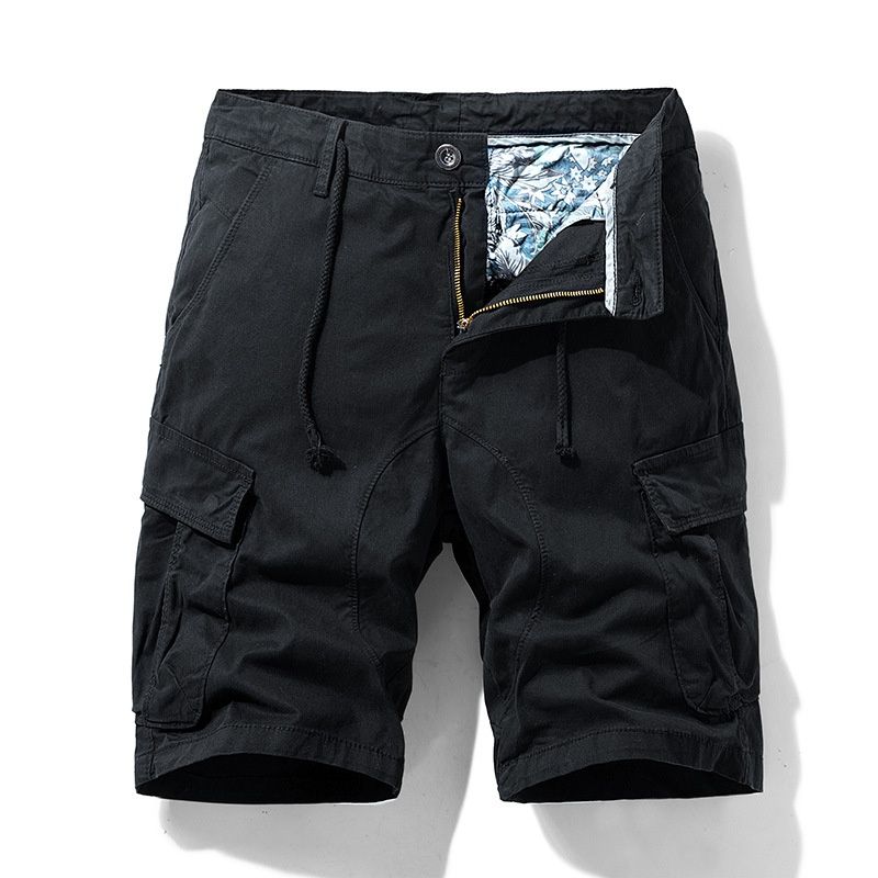 Pantalones cortos cargo funcionales de estilo retro para hombre para uso informal de verano.
