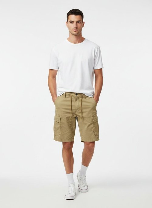 Functional Retro Style Men's Cargo Shorts for Summer Casual Wear