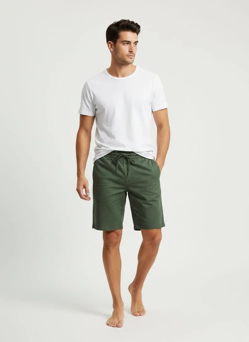 Short cargo homme coupe décontractée, style rétro et simple, idéal pour l'été