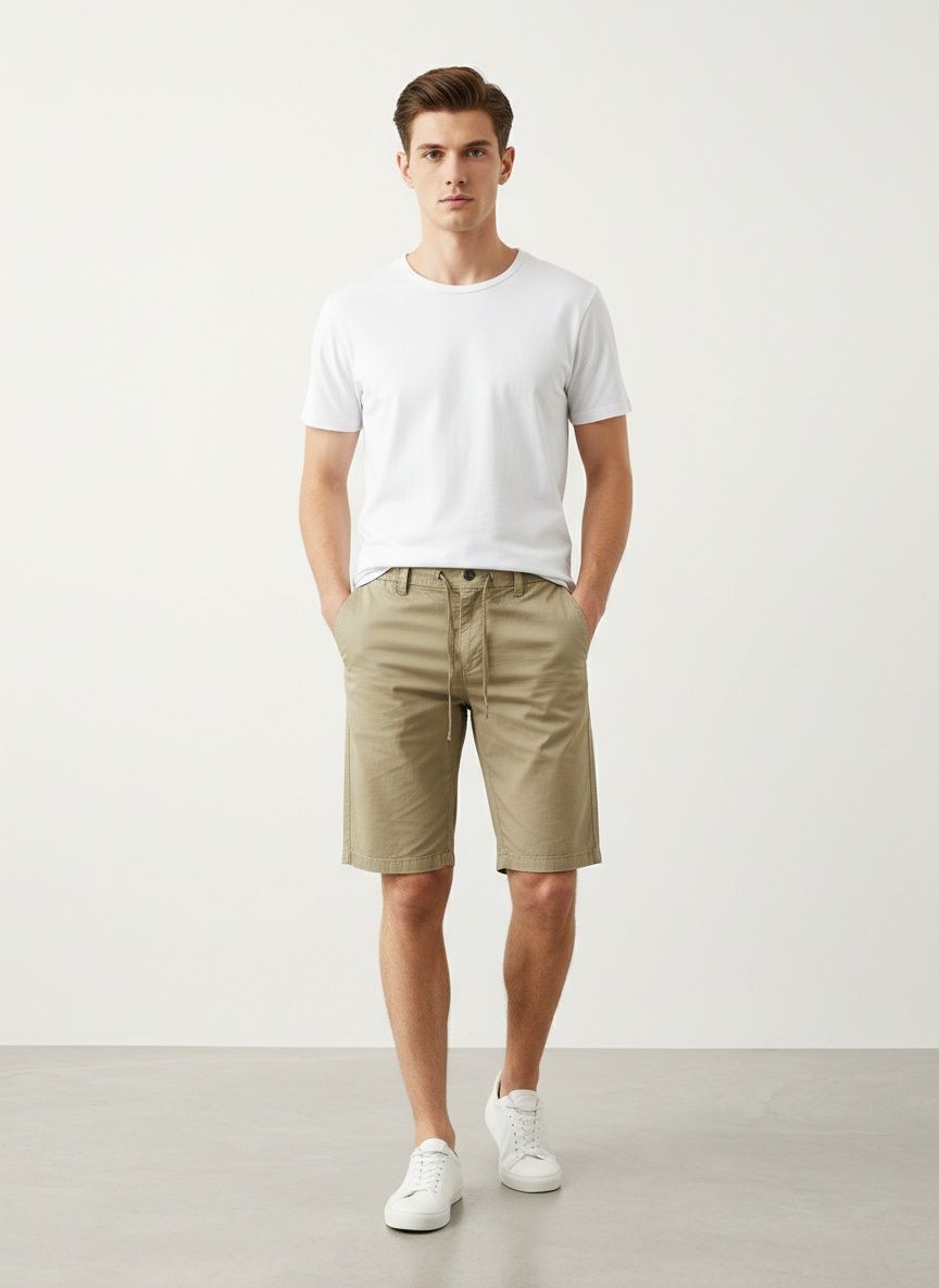 Minimalistische, leichte Vintage-Cargoshorts für Herren aus Stretchmaterial für lässige Sommerkleidung