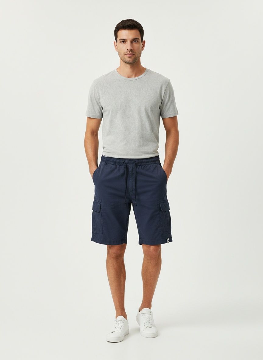 Retro Lightweight Breathable Men's Cargo Shorts for Summer Outdoor Wear