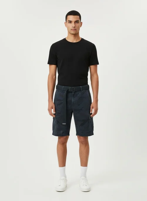 Camouflage Print Casual Men's Shorts for Summer Wear (Belt Not Included)