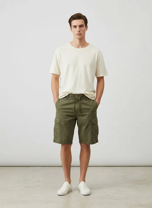 Vintage Style Multi-Pocket Outdoor Men's Cargo Shorts for Summer Casual Wear
