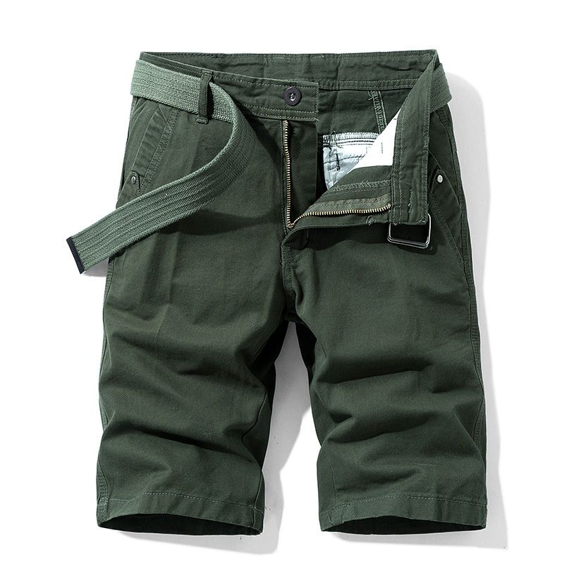 Relaxed Fit Summer Men's Cargo Shorts for Versatile Casual Wear  (Belt Not Included)