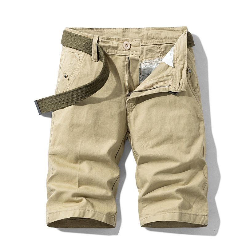 Relaxed Fit Summer Men's Cargo Shorts for Versatile Casual Wear  (Belt Not Included)