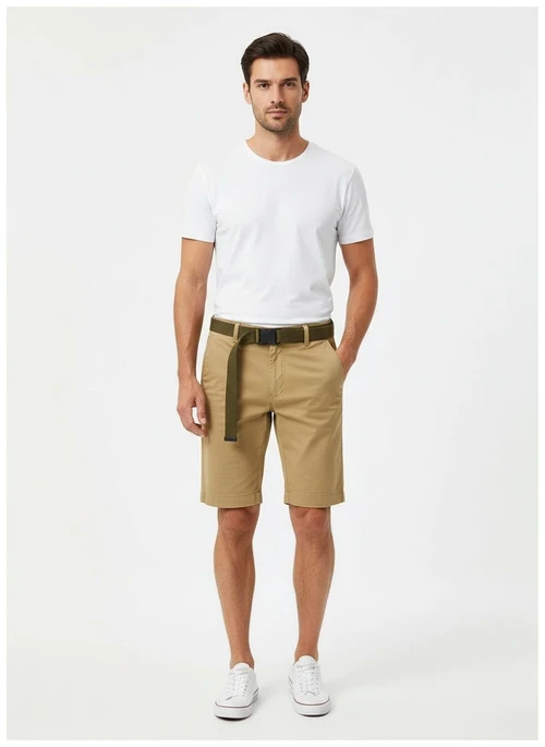 Short d'été minimaliste et décontracté pour homme (ceinture non incluse)