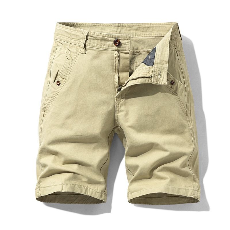 Elastic Relaxed Fit Men's Cargo Shorts for Summer Casual Wear